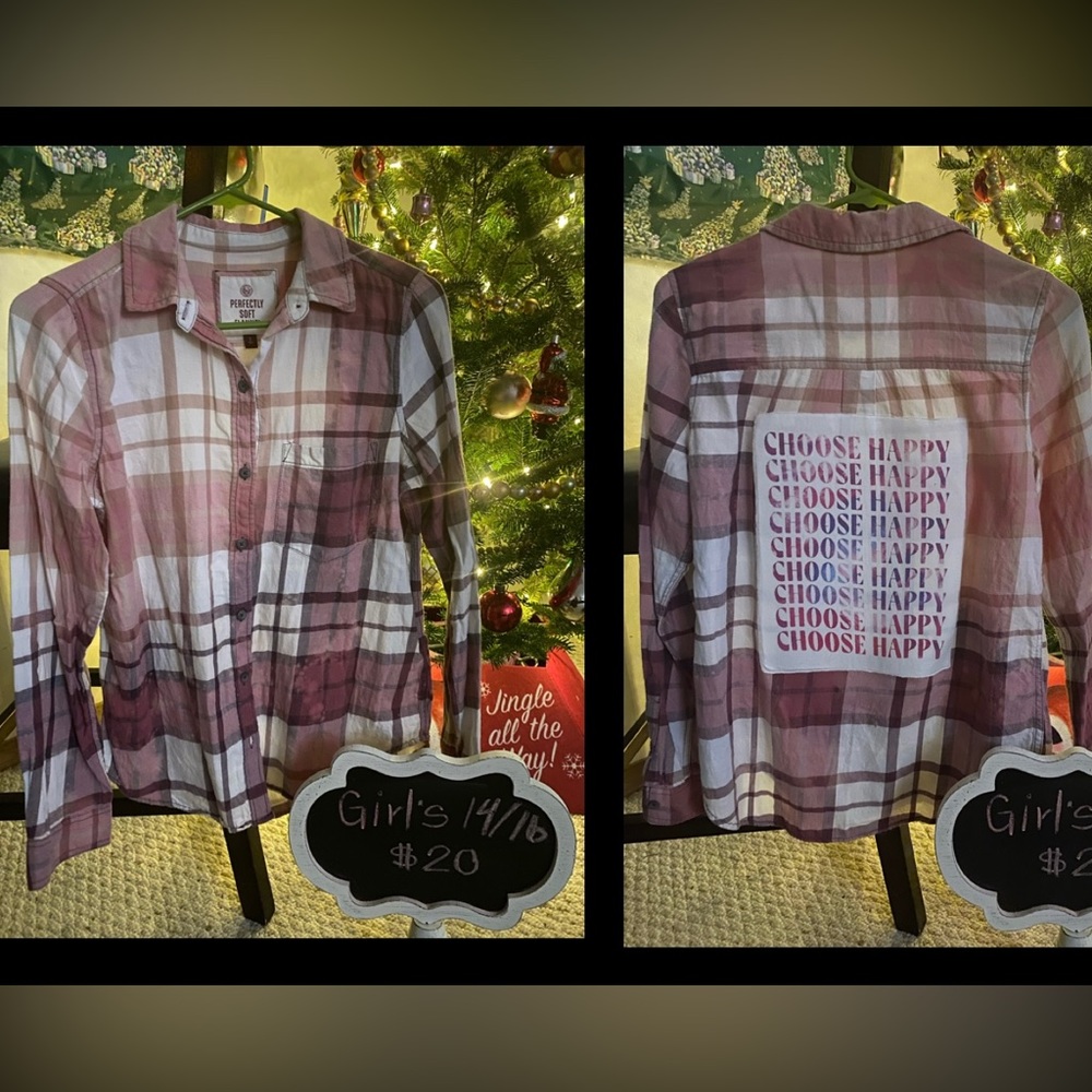 Choose happy bleached flannel